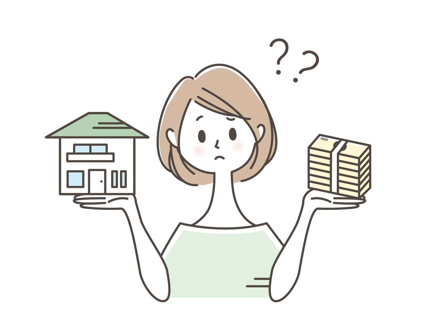 自宅の事で悩む女性