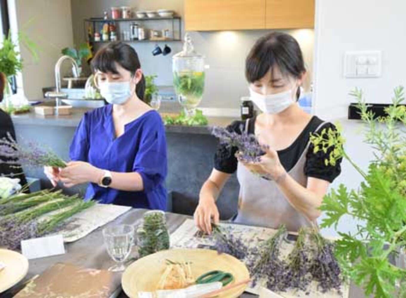 ラベンダーのスワッグ作り