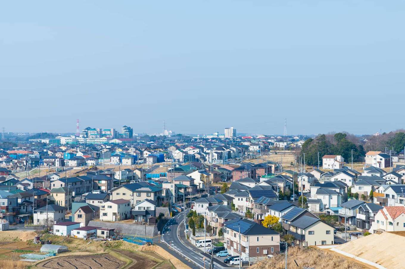 千葉県市原市ちはら台の街並み