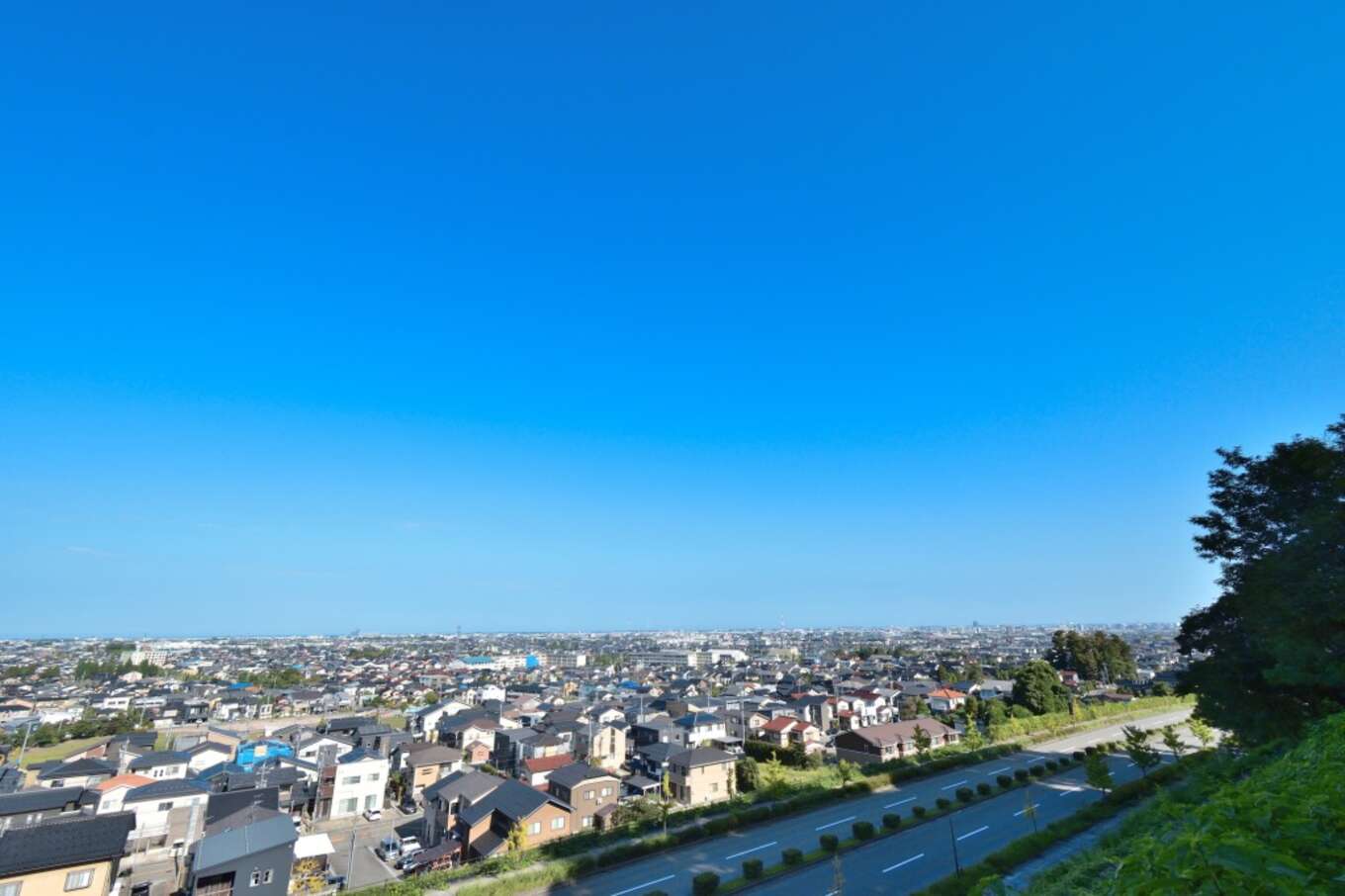 石川県金沢市と野々市市の眺望