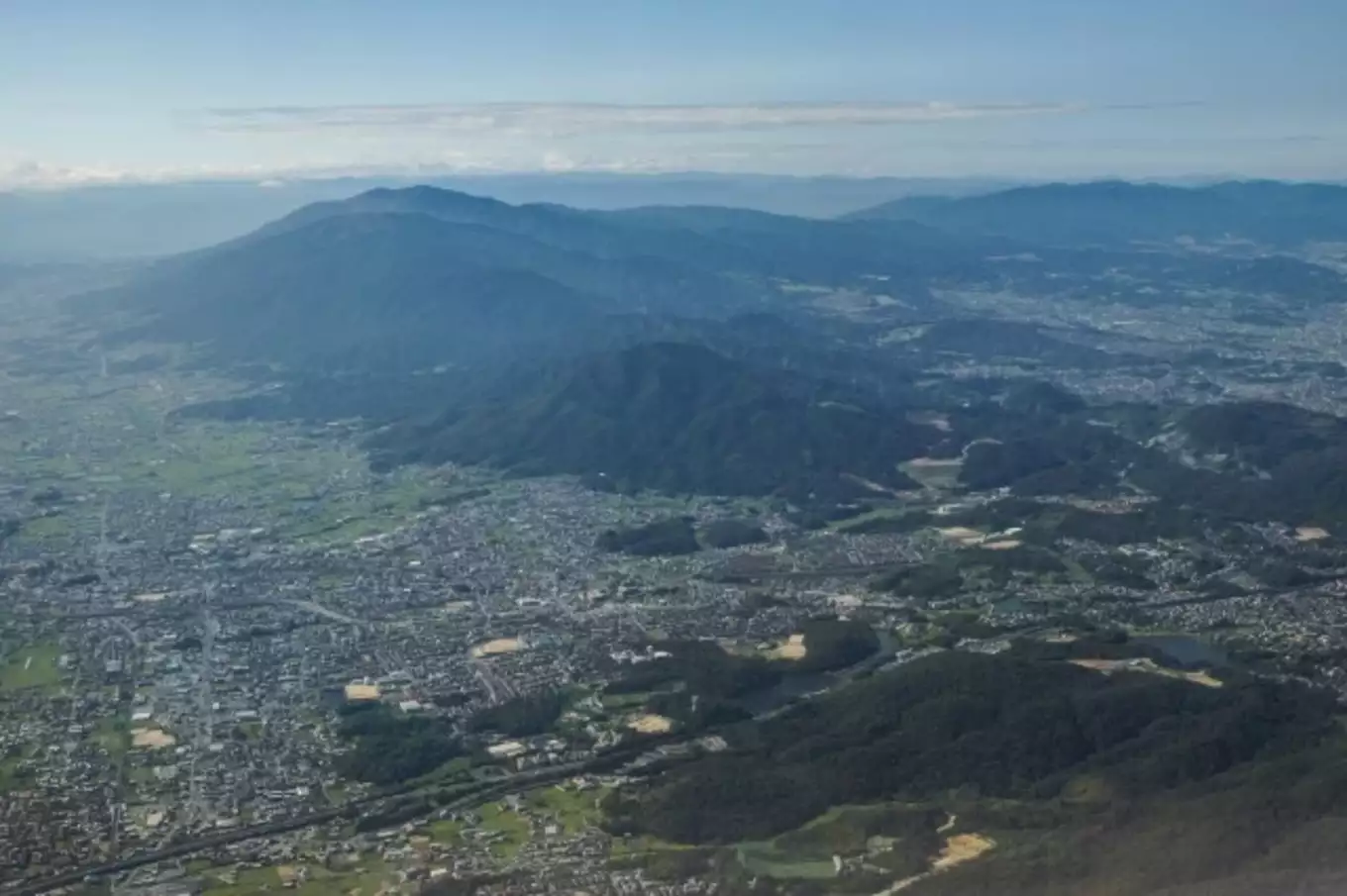 奈良県上空（香芝市付近）航空機からの空撮