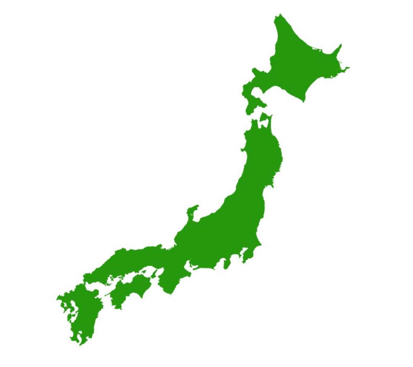 緑の日本地図