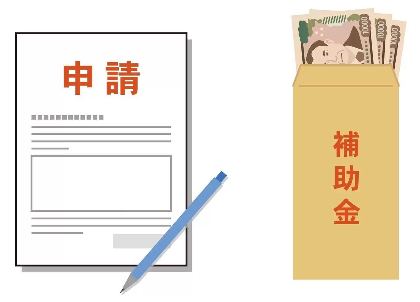 申請書と補助金