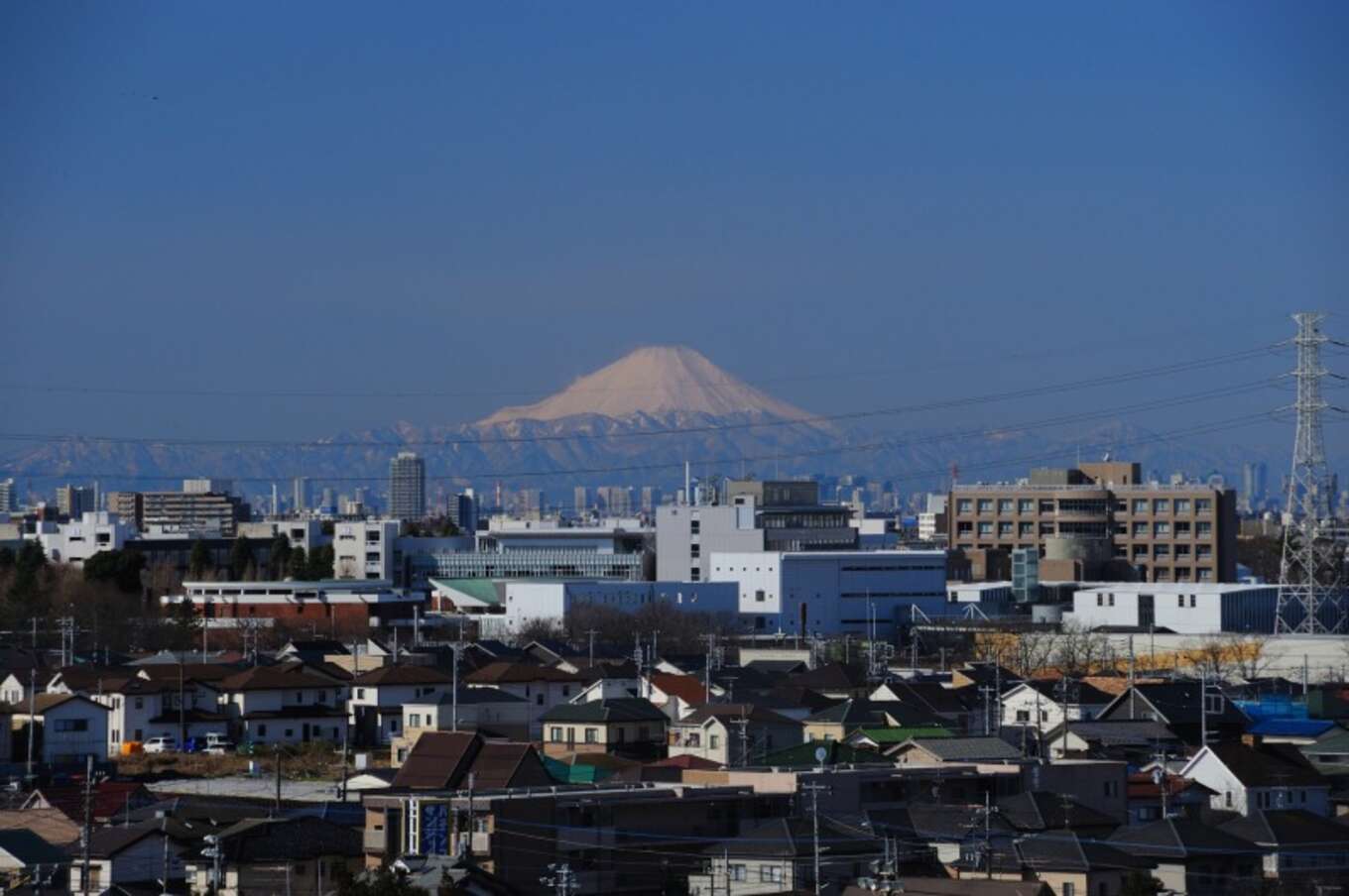 八千代から見た富士山