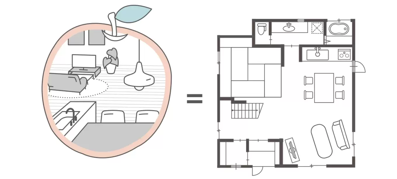 りんご型の家の説明