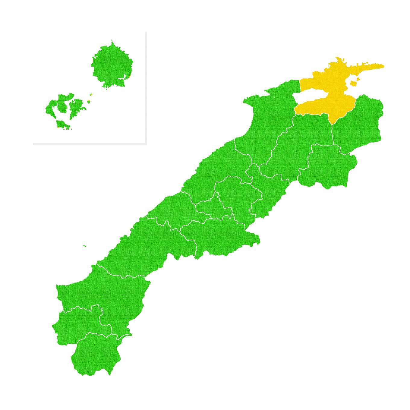 島根県と松江市地図