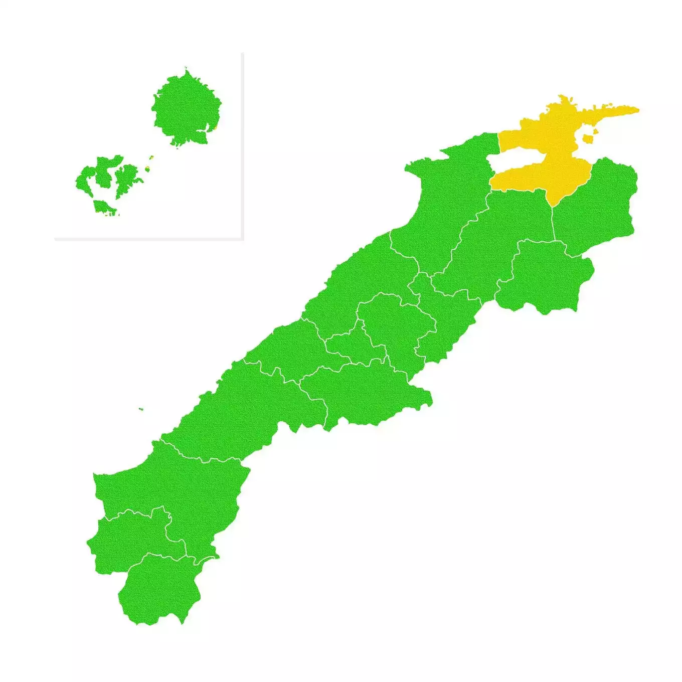 島根県と松江市地図