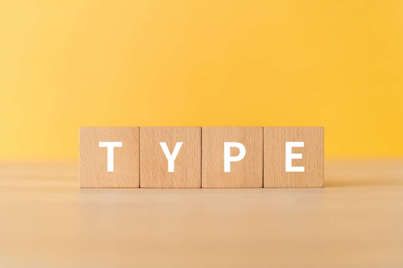 TYPEと書かれたブロック