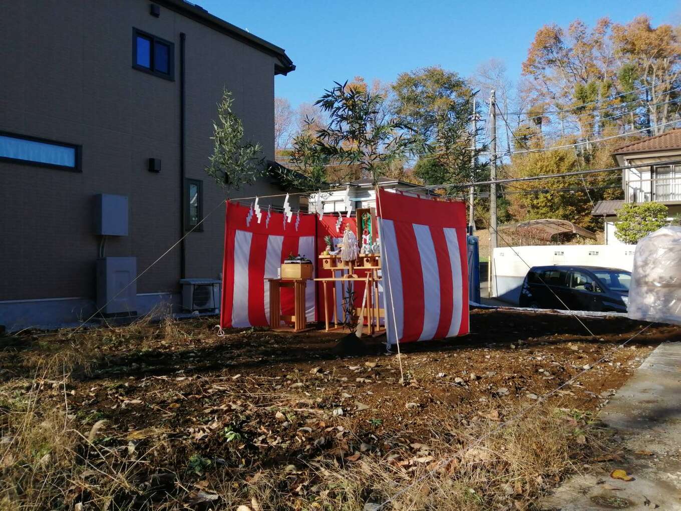 地鎮祭の様子