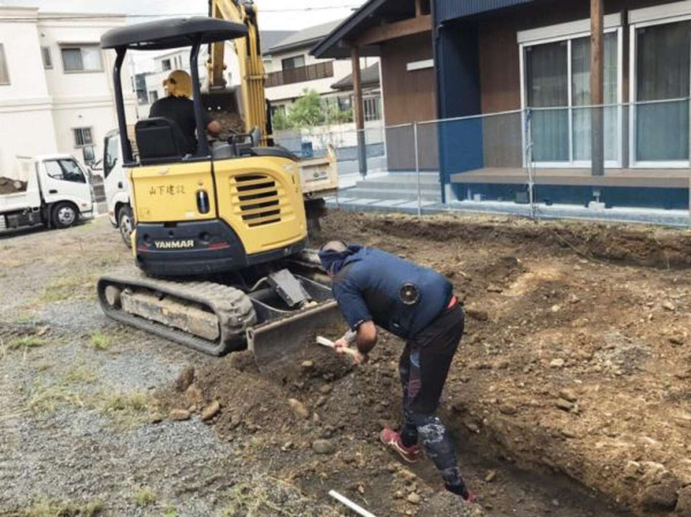 36坪2階リビングのお家づくり「掘削」～建築家と建てるデザイン住宅はR＋house浜松・藤枝～
