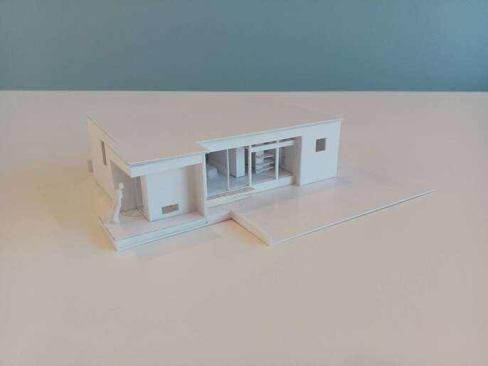平屋の家の模型