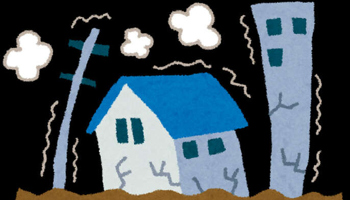 地震のイラスト