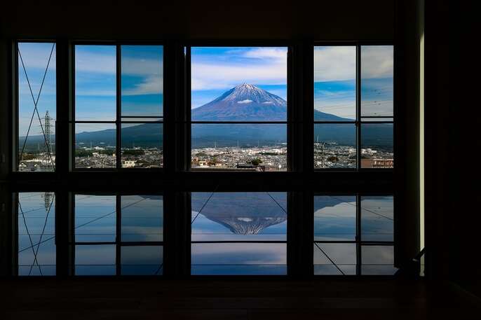 リビングから見る富士山