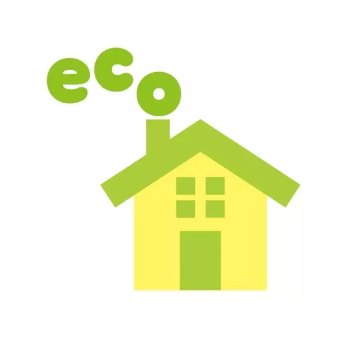 ECOの文字と家のイラスト