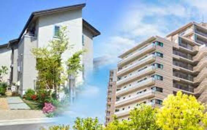 マンションと戸建ての画像