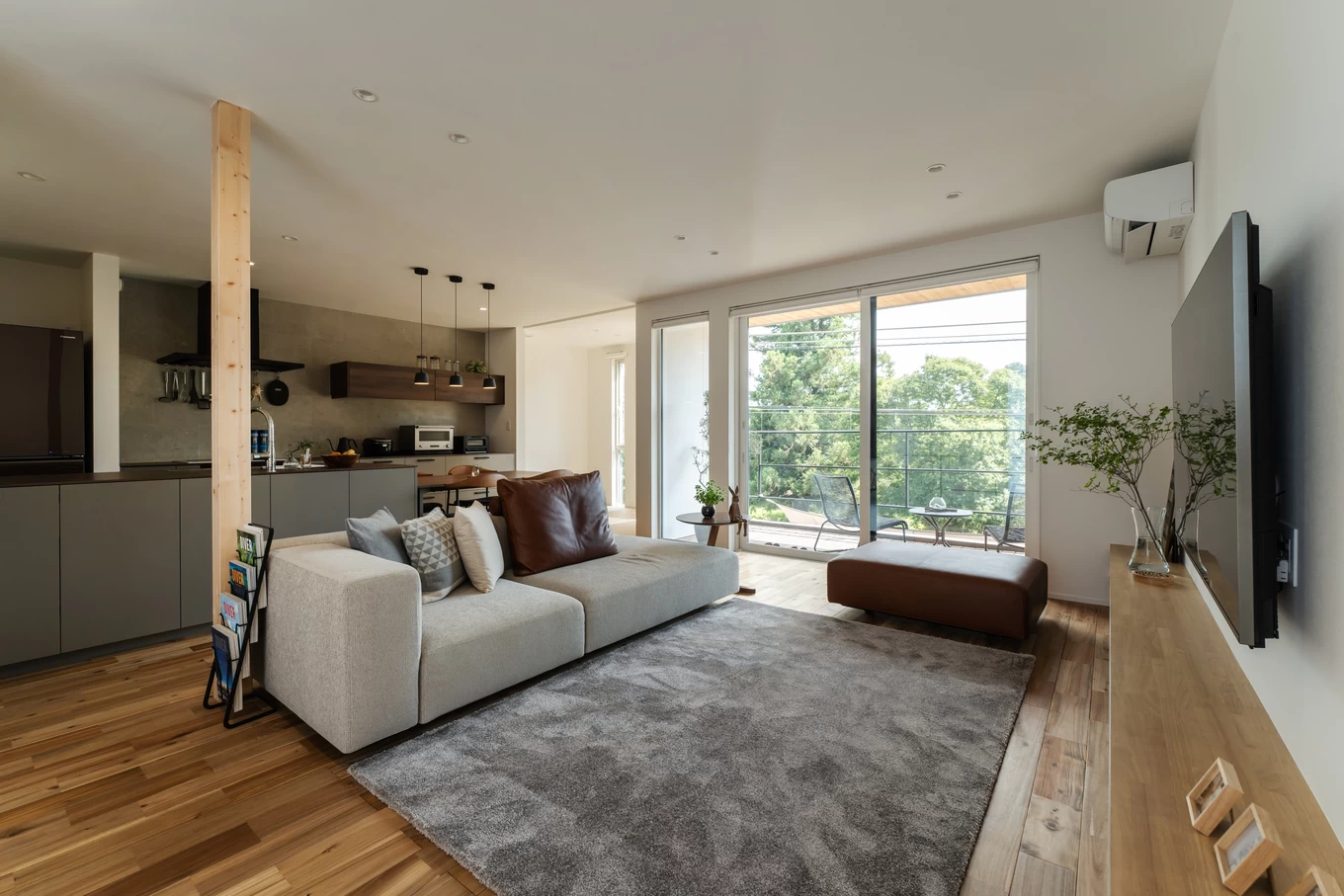 開放的な2階リビング