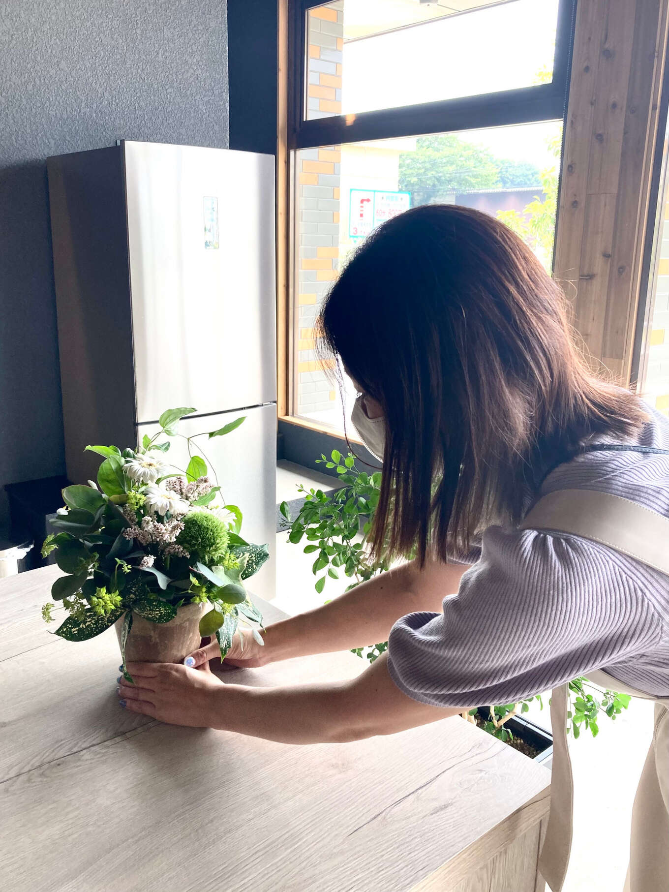 お客様とお花