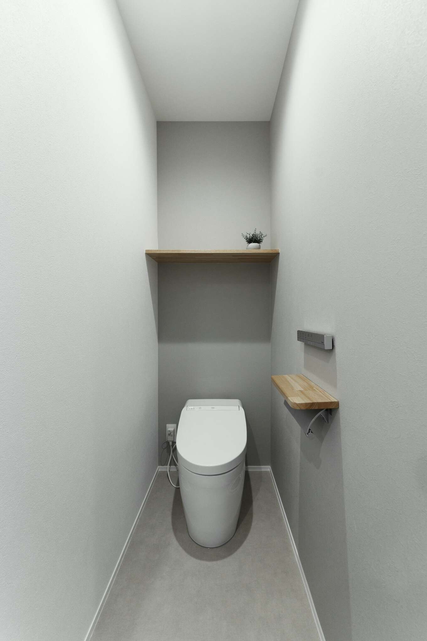 シンプルで機能的なトイレ