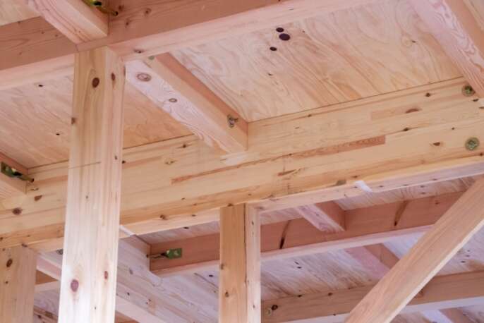 木造住宅の構造部写真